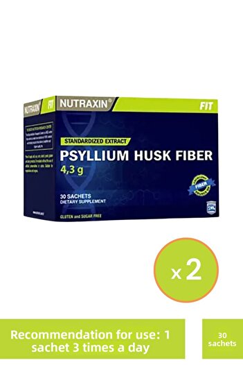 Nutraxin Psyllium Husk Fiber 30 Sachets X 2 Pieces