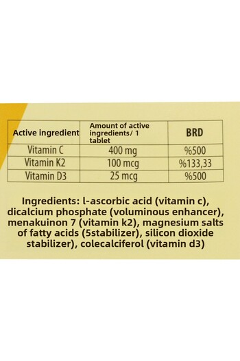 Phytodef Vitamin D3 K2 C - 60 Tablets