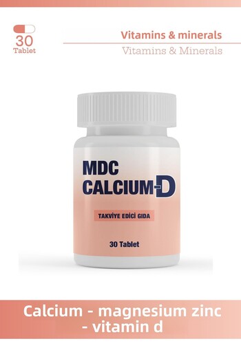 MDC Calcium D 30 Tablets - Vitamin D for Magnesium and Zinc