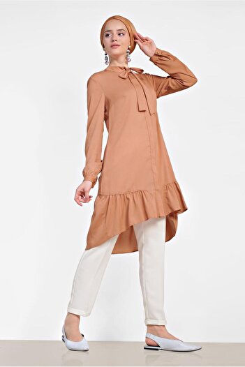 Alvina Lace-Up Pleated Tunic Skirt - 4066