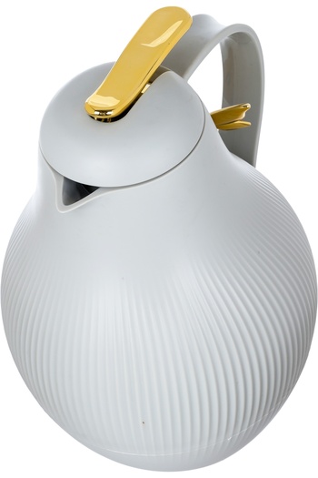 Alsaif Gallery Dora Thermos, Dark Gray, Golden Butterfly, 1.5 Liters