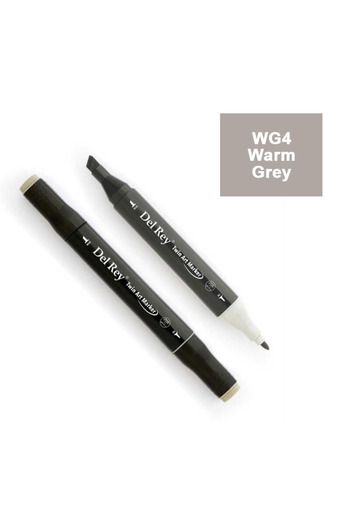 Pebeo Del Rey Twin Marker Wg4 - Gray Double End Graphic Pen Mn-Drwg4