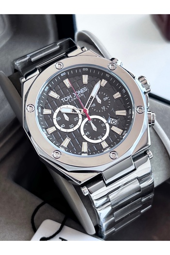 Tom Jones Men's Wristwatch with Steel Calendar 3 Atm Waterproof 2 Years Warranty Tjs9Rud1