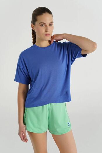 hummel HMLBORNEO T-SHIRT S/S ΓΥΝΑΙΚΕΙΟ ΜΠΛΟΥΖΑ ΜΕ ΚΟΝΤΟ ΜΑΝΙΚΙ
