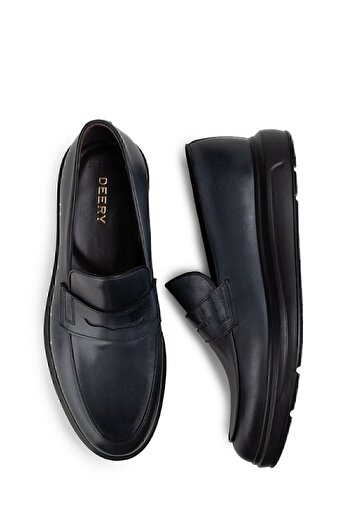 Deery Hakiki Deri Gri Comfort Erkek Loafer