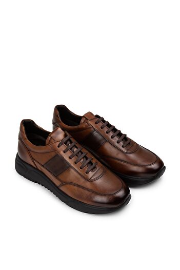 Deery Genuine Leather Tan Color Men's Sneakers