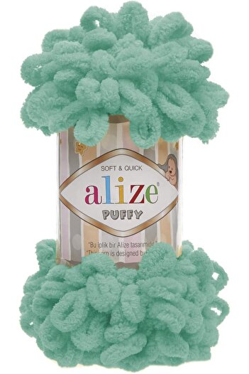 Alize Puffy Hand Knitting Yarn 1PC (Color Aqua No. 490)