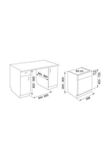 Franke Fdws 614 D8p Dos E Yarı Ankastre Bulaşık Makinesi