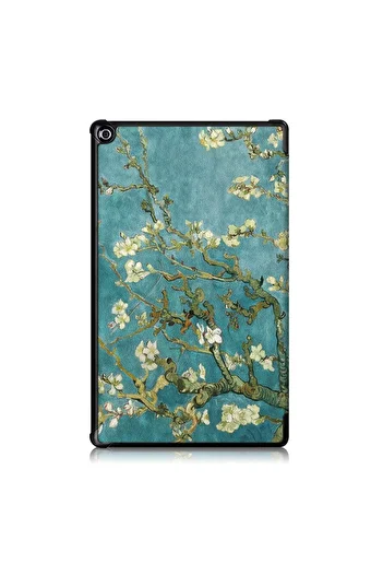 Generic Suitable For Kindle Fire Hd8 2018 Tri-fold Protective Cover Firehd10 Tablet Leather Case