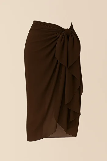 Paciqa Brown Summer Chiffon Beach Pareo 80X150 cm Breathable Thin Fabric