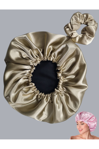 ANT HOME TEKS Satin Bonnet - Set cosmetic cu cataramă și îngrijire pentru păr creț și drept
