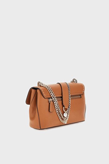 Guess Nastra Convertible Xbody Flap Women's Brown Crossbody Bag Hwbg9637210-Car