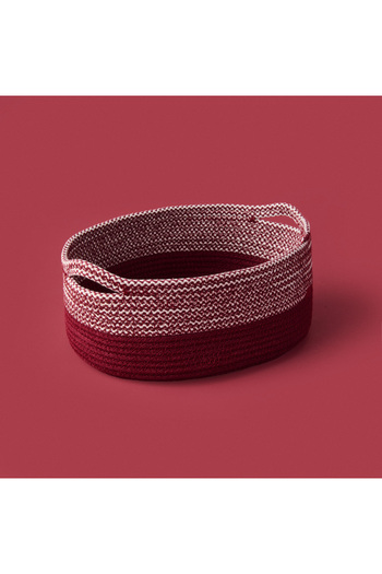 Simple Living Earthy Hues Decorative Basket - Claret Red - 26X20X9 cm