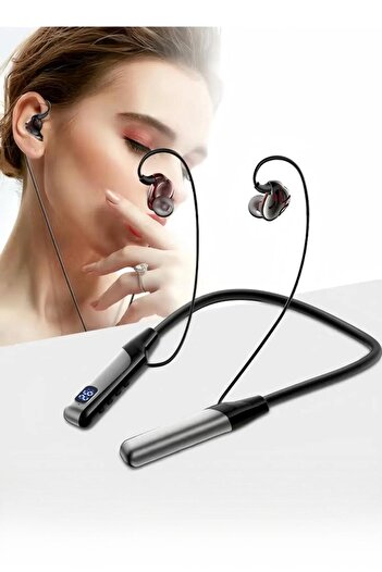 Generic Bluetooth 5.3 Neckband Headphones With Retractable Earbuds, Noise Cancelling Stereo, Sweatproof