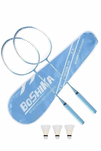 Generic Badminton Set 2 Person Badminton Rackets With 3 Shuttlecocks And 1 Carrying Bag