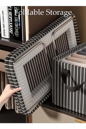 Generic 3 Piece Closet Clothing Storage Box Foldable Washable Closet Storage Box Cube Storage Box