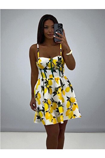 ADA MODA Short dress with print and thin straps