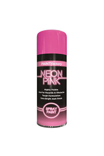 Paint Factory Highly Visible Neon Spray Paint Color Pink 400ml