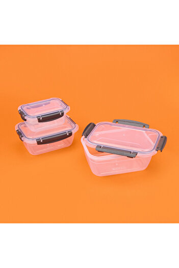 Qs Plastik Rectangular Leakproof Ziplock Storage Container - Smoked