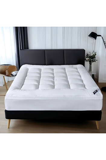 Alhabib bedding لباد وغطاء مرتبة سكون طراز فندقي 8 سم أبيض