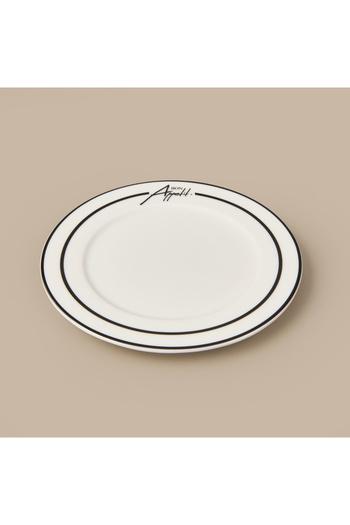 Evidea Kitchen Elegant Curves Porcelain Pasta Plate - Black / White - 20 cm