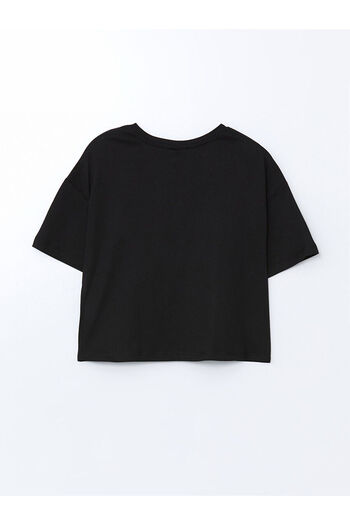 LC Waikiki Crew Neck Plain Combed Cotton Girls' T-Shirt
