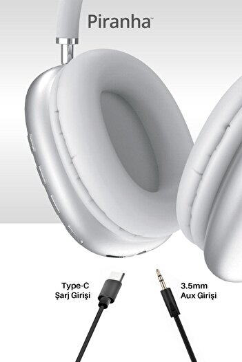 Piranha 2210 Kablosuz Bluetooth Kulak Üstü Kulaklık / Ayarlanabilir Kafa Bandı / Ios Ve Android Uyumlu / Aux