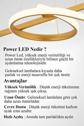 Luna Lighting Melodi Model Gold Renk Metal Salon Mutfak Oturma Yatak Odası Modern Led Sarkıt Avize