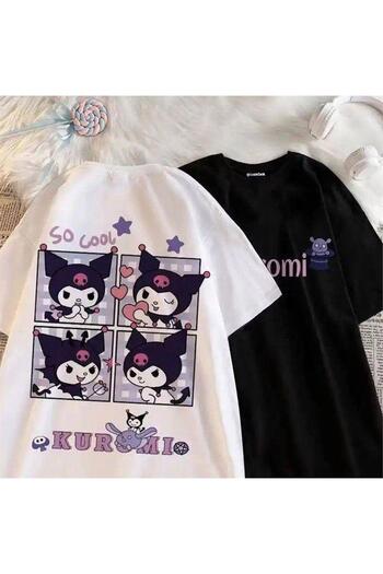 Köstebek White Anime Harajuku Kuromi - Postcard Photos Unisex T-Shirt