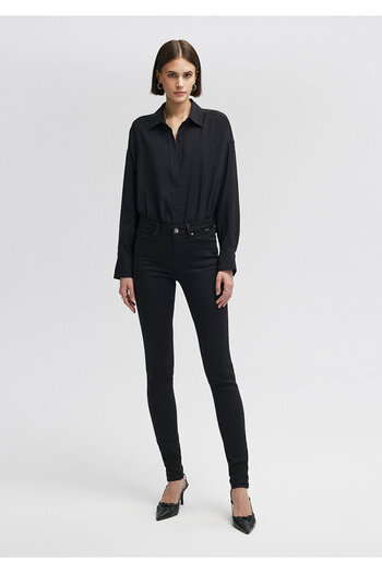 Mavi Alissa Gold Klassische schwarze Jeanshose 1067822002