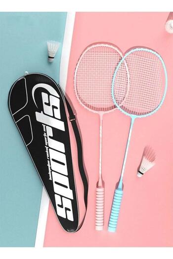 Generic Badminton Racket Two-piece Set With Badminton Bag And 3 Shuttlecocks