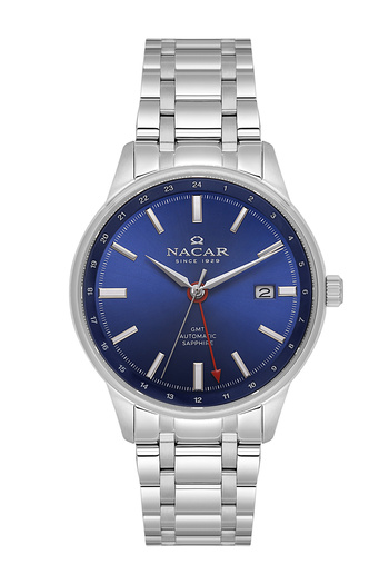 Nacar Sapphire Glass Classic Silver Men's Watch Nc42-299357-Alm