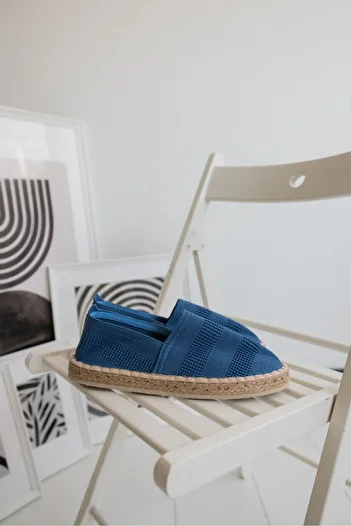 Adım Dünyası Ανδρικά πλεκτά παπούτσια Espadrille Straw Daily Orthopedic Sole Άνετα