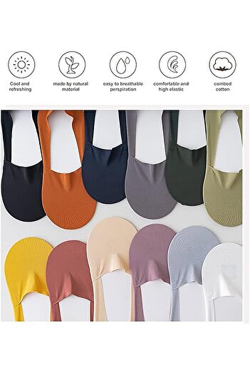 COOYA Thin No Show Socks, Low Cut Liner Non Slip Invisible Hidden sock for Flat Boat