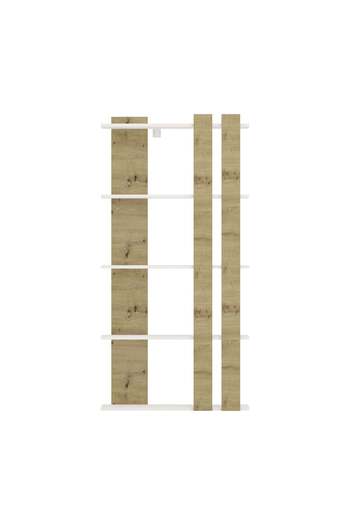 haaus.ro Book of World's Best Booksellers Elmo, 5 Piece, Alb/Stejar Artisan, 80 x 20 x 160 cm