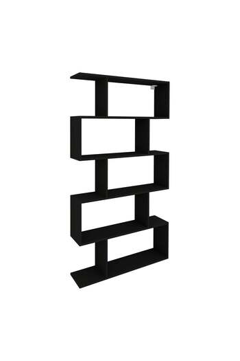 haaus.ro haaus Kimo Bookcase, 5 Drawers, Black, 90 x 20 x 160 cm