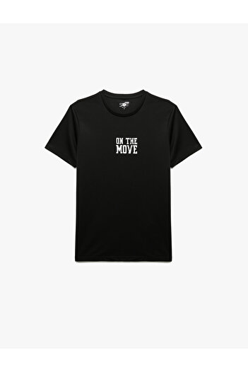 Koton Αθλητικό μπλουζάκι με κοντό μανίκι Crew λαιμόκοψη με εμπριμέ
