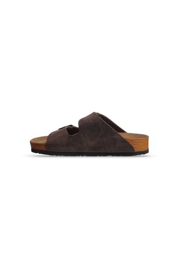 M.P. Comfortable Casual Double Buckle Women's Slippers Mink