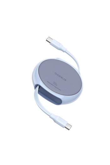 Baseus Retractable Charging / Data Cable, Type-C to Type-C, 100W, 1m, Baseus, Pathfinder Series, Blue