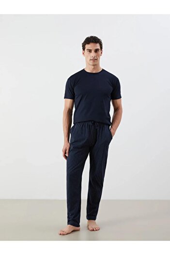 LC Waikiki Lacivert Standart Kalıp Çizgili Erkek Pijama Altı