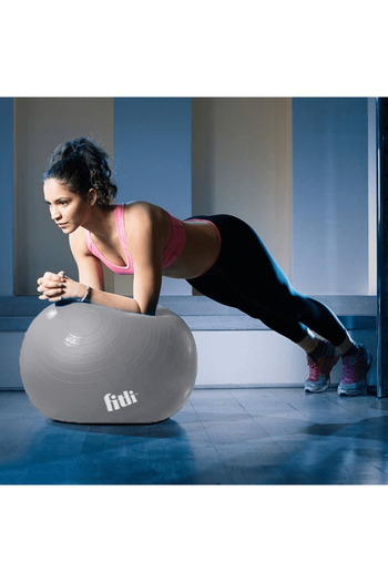 Fitli Fitness ball 65cm, FitLi, pump included, Grey