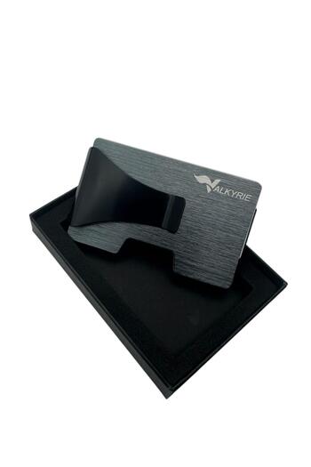 valkyrie Minimalist Metal Card Holder with Smart Mechanism Rfid Proof Stylish Durable 15-25 Card Capacity