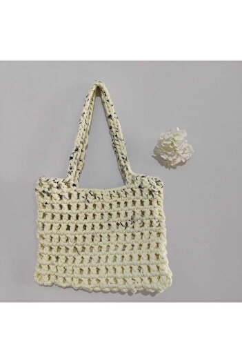 Selen Veronica Handmade Knitting Combed Cotton Bag 30 * 45 Custom Design Bag