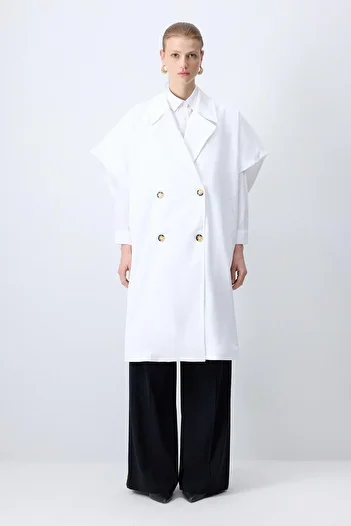 Touché Privé Kruvaze Gabardine Trench Vest