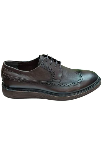 Nevzat ÖgE 01008-Eva Men's Brown (40-44) Leather Classic Shoes