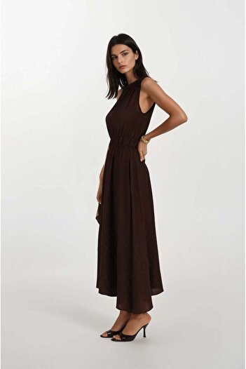 FABB Rochie maro lungime midi