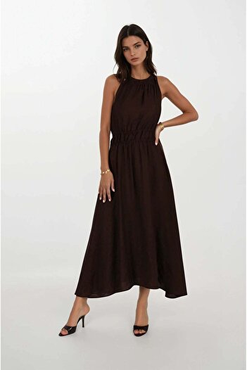 FABB Rochie maro lungime midi