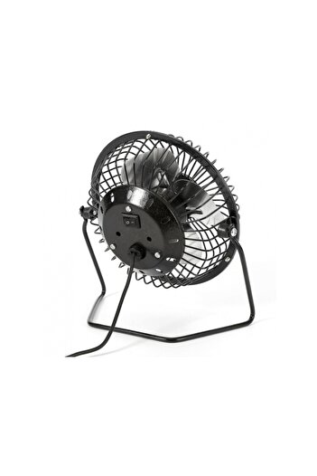 zola USB desk fan, aluminum, adjustable position, ON/OFF, diameter 15 cm, black