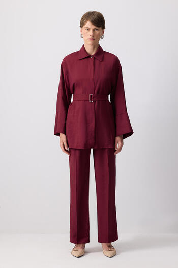 Touché Privé Belted Shirt Pants Set