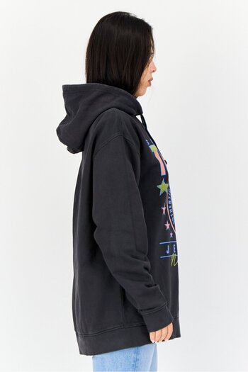Tommy Jeans Women Graphic Print Long Sleeve Hoodie, Charcoal